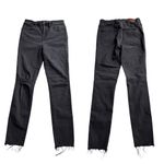 Madewell  Curvy High Rise Distressed Skinny Jeans Black Size 29T Denim Raw 29.5L Photo 10