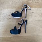 Merumote Sandals Platform Open Toe Strappy Size US7 Black Photo 1