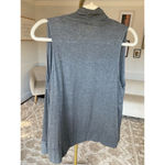 Forever 21  Sleeveless Open-Front Cardigan Gray Lightweight Drape Vest Lagenlook Photo 1