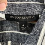 Banana Republic  Women's Grey And White Striped Linen Shirtdress Size 4 Photo 5