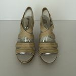 Naturalizer  Sandals Dade Taupe Strappy Heels Neutral Vacation‎ Party Size 8 Wide Photo 2