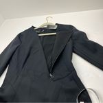 Akris  Zip Front Asymmetric Midi‎ Dress Neoprene Womens Size US 10 Black Goth NEW Photo 9