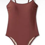 Kona Sol Brown Chain‎ Link Medium Coverage Sew In Cups One Piece Swimsuit
Size L (12-14) Photo 0