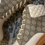 Gucci Women's GG Platform High Block Heel Ankle Boots Size 40 Photo 7