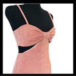 ZARA Topshop Peach Cutout Dress NWT | Size Small (4-6) | Bow, Side Cutouts, Shimmer Photo 5