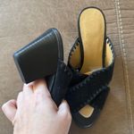 Jack Rogers Blakely Suede embroidered block heels Women's Black Heeled Sandals Photo 4