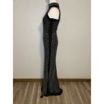Windsor  Prom Homecoming Pageant Dress Small Black Bodycon Mermaid Beaded Halter Photo 6