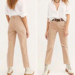 We The Free  Dakota Straight Leg Tan Khaki Distressed Jean Free People  Size 27 Photo 7