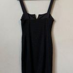 Good American  Sheer Mesh Midi Dress Women's 2 Medium Black Bodycon Party LBD Photo 5