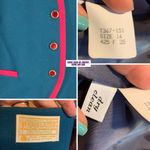 Pendleton TEAL BLUE AND PINK VINTAGE 1980'S WOOL BLAZER (16) Photo 12
