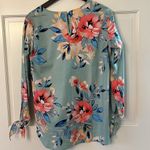 Adrienne Beautiful Floral Blouse with ties at the wrist Photo 6