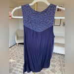 A New Day  Blouse Navy White Cottagecore Summer Festival Preppy Sleeveless S Photo 1