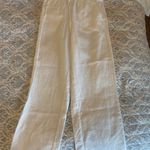 Olivaceous White Linen Pants Photo 0