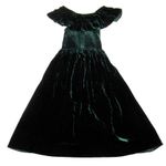 Hill House NWT Akilah Nap Dress in Emerald Velvet Smocked Midi Ruffle XS Photo 2