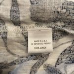 Flax  Floral Blue White Linen Button Down Jacket Shirt Size XS Photo 6