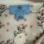 CeCe  Ruffle Floral Top NWT Pink Flounce  Romantic Feminine Ethereal Whimsy Photo 1