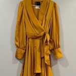 Mac Duggal  70135 Short Wrap Dress Marigold 2 Photo 1