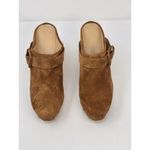 Veronica Beard  Dacey Women Mules Brown Suede Heeled Clogs Studded Retro US 9.5 M Photo 2