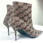 Balenciaga So Knife Logo Jacquard Pointed Toe Bootie 39 EU NEW BB Monogram Photo 1