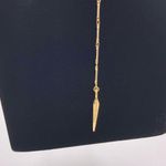 Luv AJ Gold Tone Pave Tusk Celestial Lariat Necklace Crystal Photo 3
