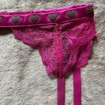 Victoria's Secret Victoria’s Secret‎ Lingerie Pink Lace VS Rhinestone Garter Size XS/S Photo 1