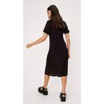 Nasty Gal Nasty Gal Dress Womens Size 6 Black Pink Midi Vamp Romantic Career Office Siren Photo 1