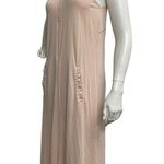 FLX Womens Beige Sleeveless Long Dress High Low zip front Size X Photo 3