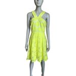 Daniel Cremieux Cremieux Yellow and White Flower Fit and Flare Dress Photo 1