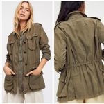 Free People  Not your Brothers Surplus Army military Jacket green full zip M Photo 2