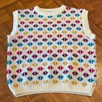 Vintage Landers Colorful Geometric Knit Sweater Vest M Size M Photo 0