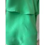 Alexis  Green Silk Cateline Cape Sleeve Midi Dress Size M Formal Elegant Photo 11
