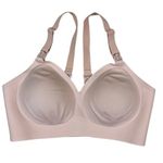 Momcozy  Nude Nursing Bra Adjustable Straps Full Coverage Wireless Support M Photo 0