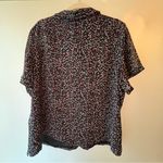 Charter Club  Black button down colorful floral pattern sz 2X Photo 1