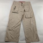 Johnny Was Tan Lightweight Poplin Wide Leg Cargo Pant 6 Photo 0