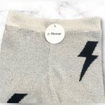 NWT Macaron Boutique (Bibi) Cozy Popcorn Thunder Print Stretchy Waist Pants Black Photo 4