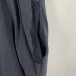 Free People  Black Cozy Good Side Jumpsuit V Neck Short Sleeve Lounge Relaxed M Photo 6