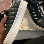 Guess Black Leather Quilted Sneakers Photo 3