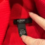 Alfani Cute red stretchy ruched front ribbed turtleneck sweater  holiday dressy Photo 3