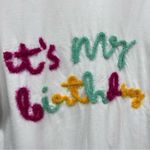 BiBi women’s L White 'It's My Birthday' Tee FLAWED t Photo 5