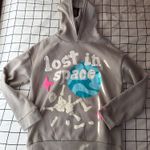 Grey Graphic Design “lost In Space” Hoodie, Woman’s, Size XS Gray Photo 0