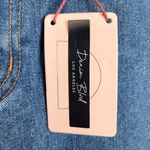 Denim Blvd new Los Angeles Mom Jeans Rivets Ivory Lace-up Side Accents Blue Photo 10