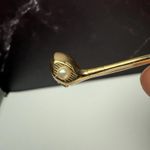 Golf Club Gold Tone Faux Pearl Brooch Pin Golfing Perfect For Golfer Photo 3