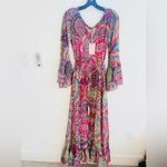Alexis Pink multicolor geometric Charisma Mystic printed Maxi dress S NWT Photo 2