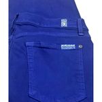7 For All Mankind Jeans Womens 29 Blue/Purple The Skinny Slim Illusion NWT Photo 5