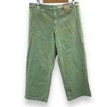 Madewell  The Petite Emmett Wide-Leg Crop Pant in Pistachio Green Sz 33P NEW‎ Photo 2
