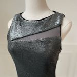 Julia Jordan Murky Green Black Mesh Cutout Sequin Sheath Dress S Photo 2