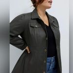 Anthropologie Maeve Kellie Faux Leather Jacket In Green 6 Photo 0