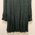 ZARA  Animal Print Ruffle Mini Dress, Color Green/Black, Size S, NWT Photo 4