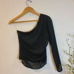 Stella Luce  Black Asymmetrical Top Size Large Photo 2