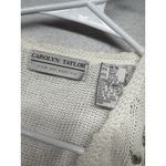 Carolyn Taylor Cottagecore Floral Embroidered Knit Cardigan Vintage Coquette M Photo 1